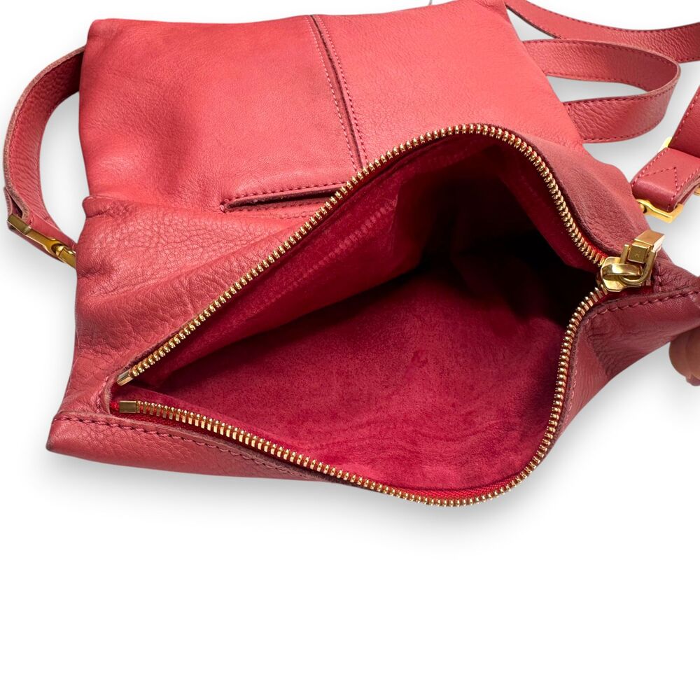 Hammitt VIP Medium Rouge Pink Leather Crossbody Gold EUC Bag - Picture 9 of 14